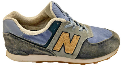 New Balance Womens 574 WL574MLD Gray Blue Casual Shoes Sneakers Size 6.5
