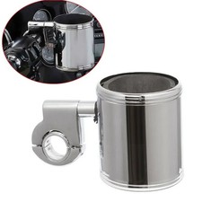 Motorcycle Cup Holder Handlebar Drink Bottle Holder Chrome Harley Universal