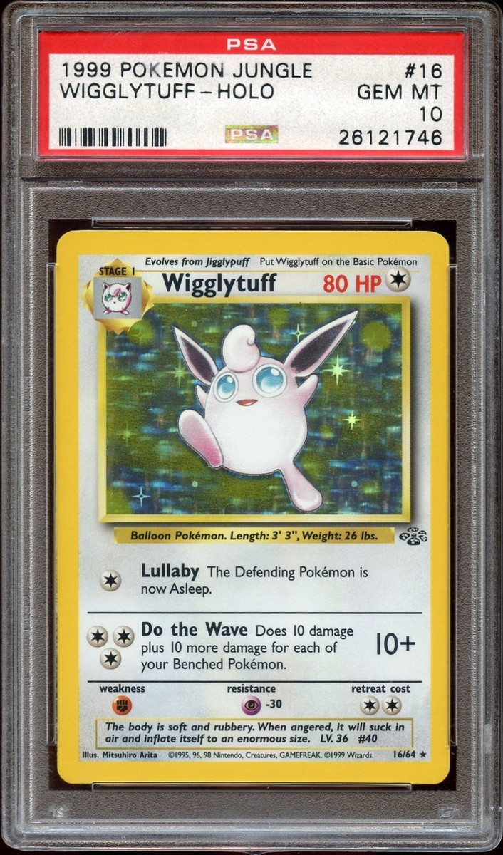PSA 10 GEM MINT Wigglytuff 16/64 HOLO RARE Jungle Pokemon Card | eBay