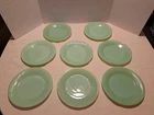 Vintage Fire-King Jadeite Jane Ray 7.5" Salad Plate Ribbed Lot of 8
