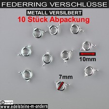 Federringverschluß Federring Schmuck Ketten Armband Verschluss Verschlüße 7mm