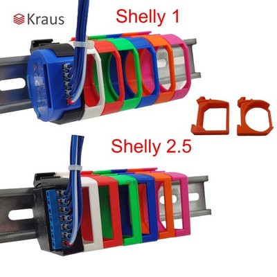 Kraus Hutschienenhalter passend für Shelly 35mm DIN Sets (2,5,10,20)