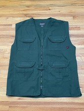 Woolrich Elite Series Men's L Green Vest Cotton Utility Hunting Casual Hiking