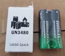 2 Pk 3.7V Li-Ion High Performance Rechargeable Battery Button Top for V ap Mod C