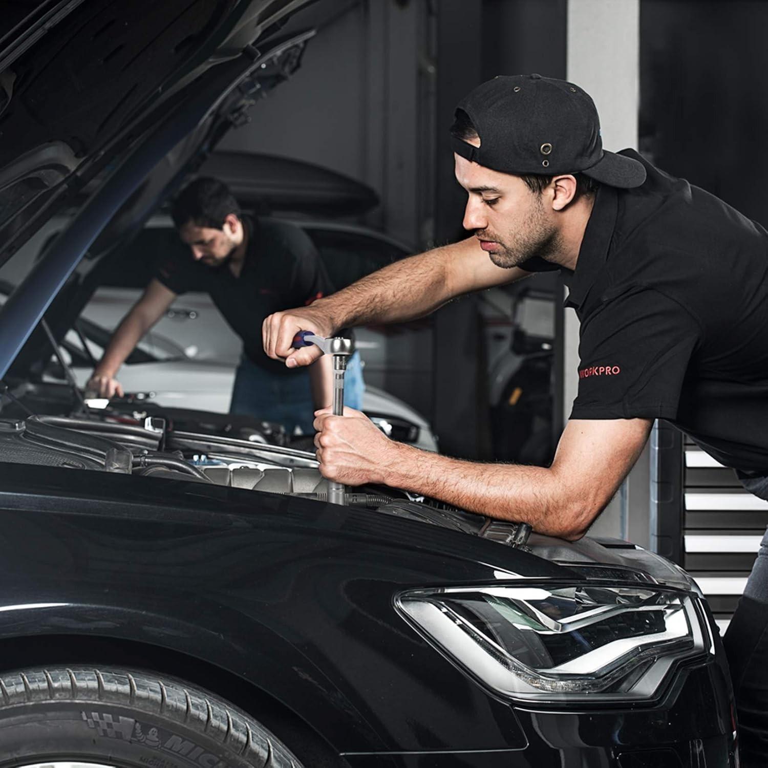 4-Piece 3/8" Drive Extension Bars - Versatile, Heat-Treated Steel for Deep