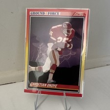 1990 SCORE Ground Force Christian Okoye #321 Kansas City Chiefs NFL Football