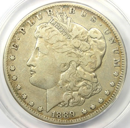 1889-CC Morgan Silver Dollar $1 Carson City Coin - Certified ANACS F12 (Fine)