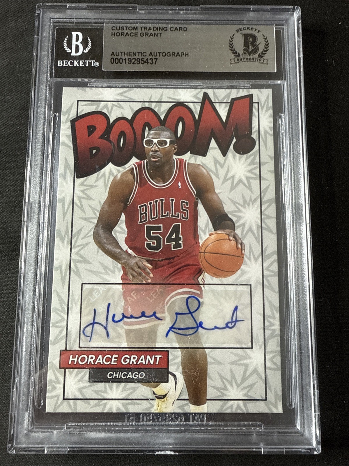 Horace Grant Custom Card BOOM! Sticker AUTO Beckett Authentic Auto Bulls BW3