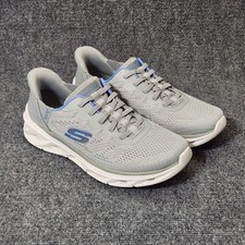 Skechers Women's Size 8 Swift Fit Hands Free Gray Glide-Lite Slip On Shoes