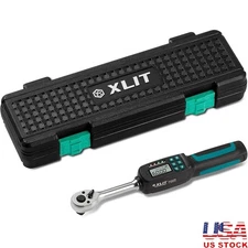 Digital Torque Wrench 3/8 inch 2.2-44 ft-lb ±2% Accuracy Alerts Diagnostic New