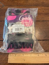 Goody Large Claw Clips 3 Count: Black, White, Brown; 3.25 Long; NEW