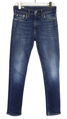 LEVI'S 502 Jeans Men's W30/L32 Blue Fade Effect Whiskers Stretch Zip Fly Logo