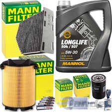 MANN FILTERSET+MANNOL 5W30 für AUDI A3 8P VW CADDY 3 GOLF 5 6 TOURAN 1T1 2 JETTA