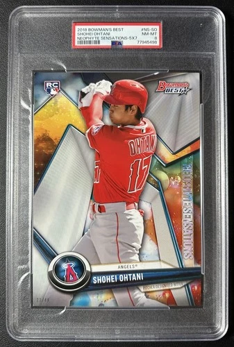 SHOHEI OHTANI PSA 8 2018 BOWMAN'S BEST NEOPHYTE SENSATIONS #NS-SO ROOKIE RC 5X7