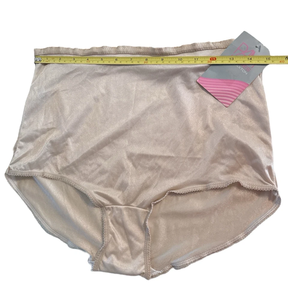 Calzoncillo de nailon sedoso PAM Undies de Claxton de colección de los años 80 talla 6 nuevo en stock color de piel desnudo nuevo con etiquetas Foto 3 de 4
