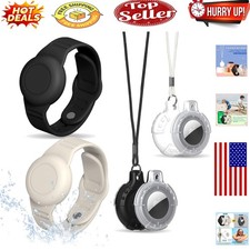 Kids' Waterproof Silicone AirTag Necklace  Bracelet Set