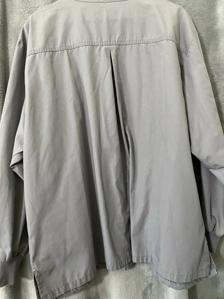 Wonderwink Medical Scrub Pewter Gray Scrub Jacket Snap Pockets Long Sleeve Sz XL - Image 2 of 4
