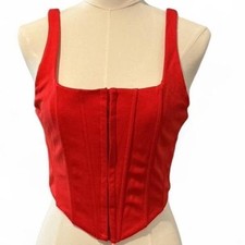 Forever 21 Bustier Top Womens Large Red New C...
