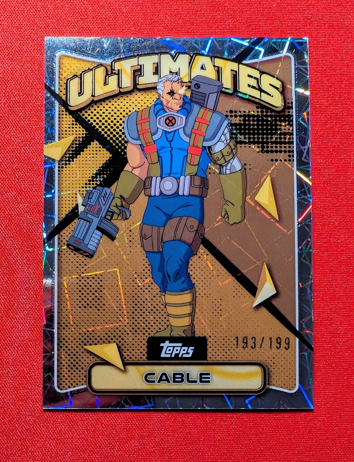 🔥2025 Topps Finest X-men 97 Ultimates "CABLE" Rare 193/199 Laser Refractor #80