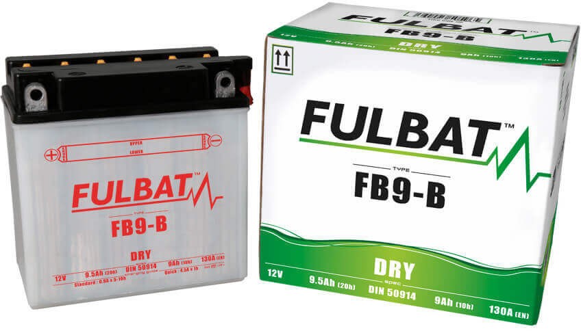 Batterie FULBAT YB9-B puissance de démarrage supérieure pour moto