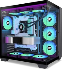 F600 PC Case - Pre-Installed 6 PWM ARGB Fan, ATX Mid-Tower Gaming PC Case, 270 