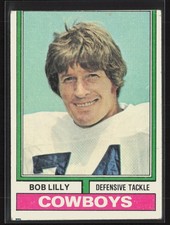 1974 Topps #250 Bob Lilly Dallas Cowboys VG ** MISCUT **