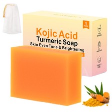 Kojic Acid Turmeric Soap Bar - Dark Spot Remover for Face Even Skin Tone,...