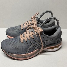 ASICS Women Running Shoes 6.5 Grey Peach Gel-Kayano 27 1012A649 Athletic