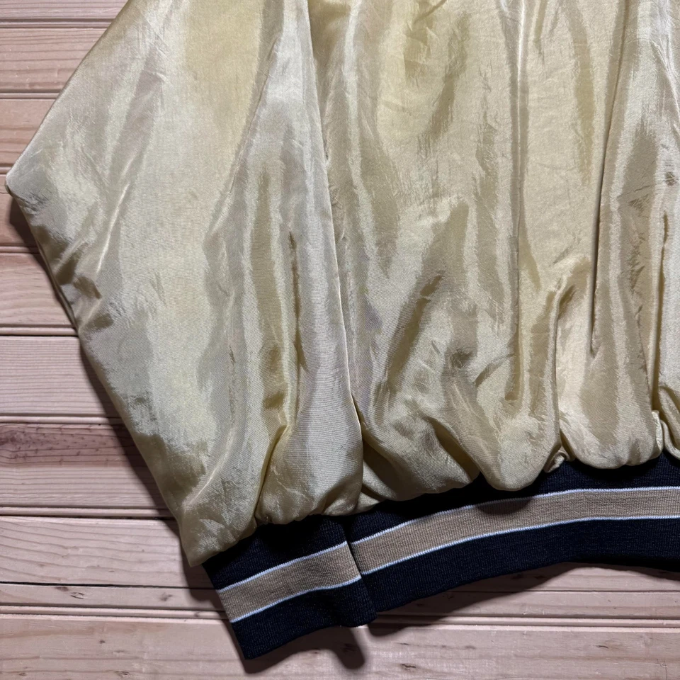 Vintage 90s Purdue Boilermakers NCAA Football Satin Bomber Jacket USA Made - XL - Image 4 of 4