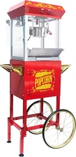 6/8 Oz Popcorn Maker Machine with Cart Popcorn Maker,Popcorn Cart Machine