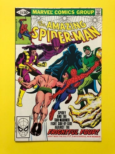 AMAZING SPIDER-MAN #214  1981 BRONZE AGE MARVEL COMICS VF FRIGHTFUL FOUR