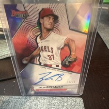 2025 Topps Bowman's Best Autograph Tyler Bremner Angels Purple Refractor /75