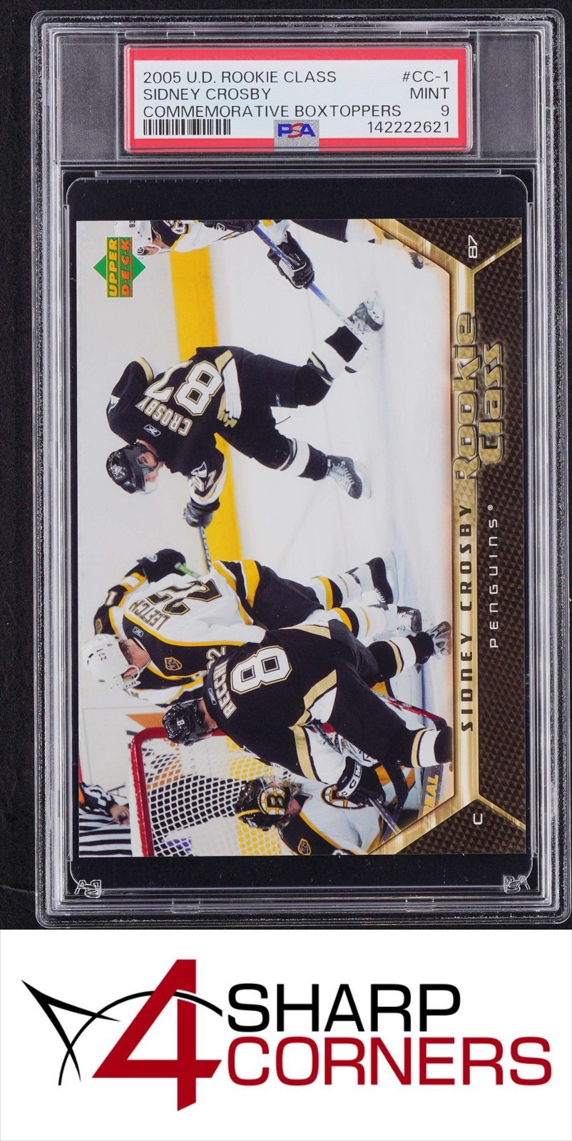 2005 UPPER DECK ROOKIE CLASS COMMEMORATIVE BOXTOPPERS #CC-1 SIDNEY CROSBY PSA 9
