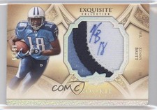 2009 Exquisite Collection Silver Holofoil 89/99 Kenny Britt #171 Patch Auto 3c4