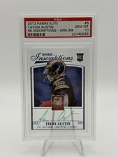 2013 Panini Elite Rookie Inscriptions Green Ink Tavon Austin #8 Auto PSA 10