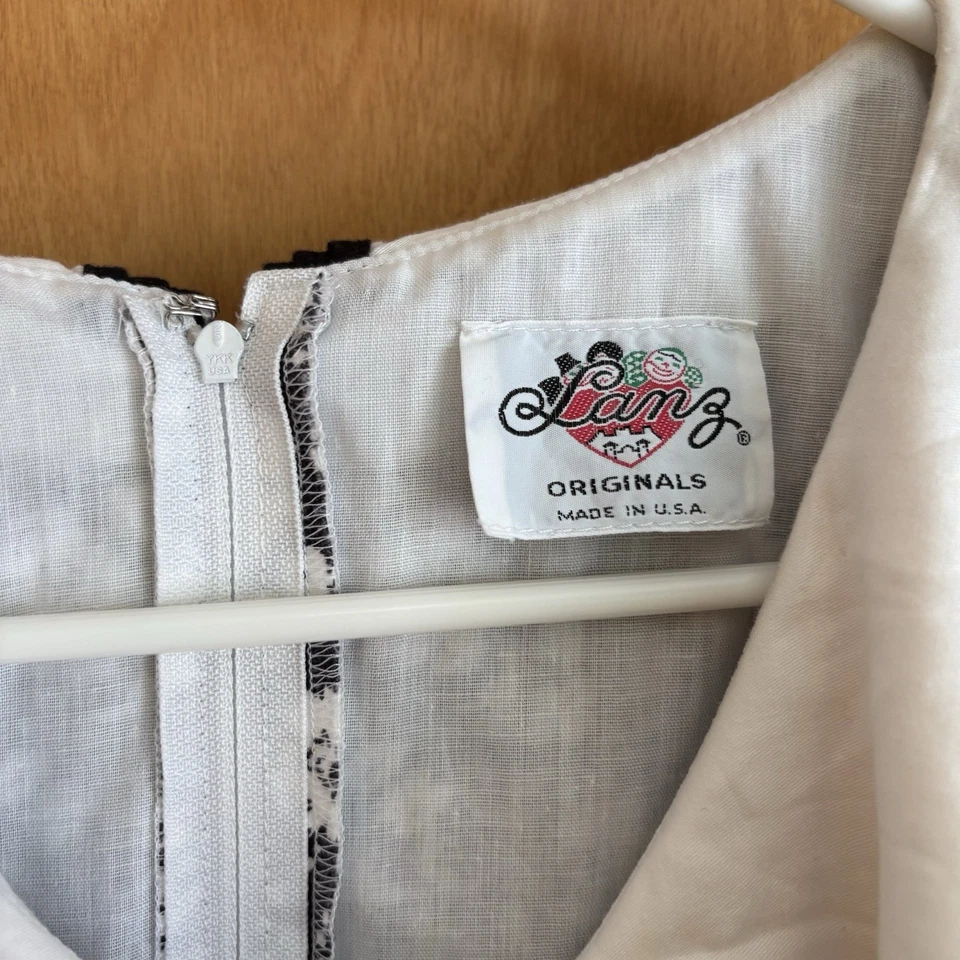 De Colección Lanz Original Vestido Pequeño Floral Vestido Marinero Jardín Fiesta Solero Cuello Foto 3 de 4