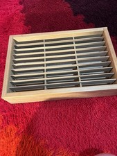 Vtg Napa Valley Box Company 30 Cassette Wooden Holder Wall Mount