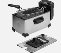 Daewoo Deep Fat Fryer With Adjustable Temperature Control 2000W 3 Litre - Silver