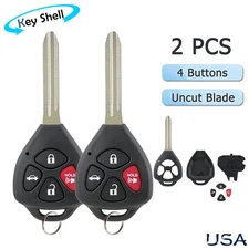 2 For 2007 2008 2009 2010 2011 Toyota Camry Remote Shell Case Car Key Fob Cover