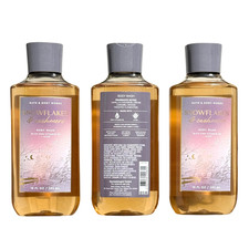 Bath Body Works SNOWFLAKES CASHMERE Body Wash Shower Gel 10 oz 3-Pack