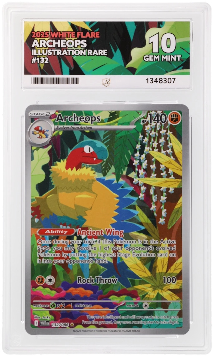 ACE 10   - Archeops - 132/086 - White Flare - Pokemon Illustration Rare English