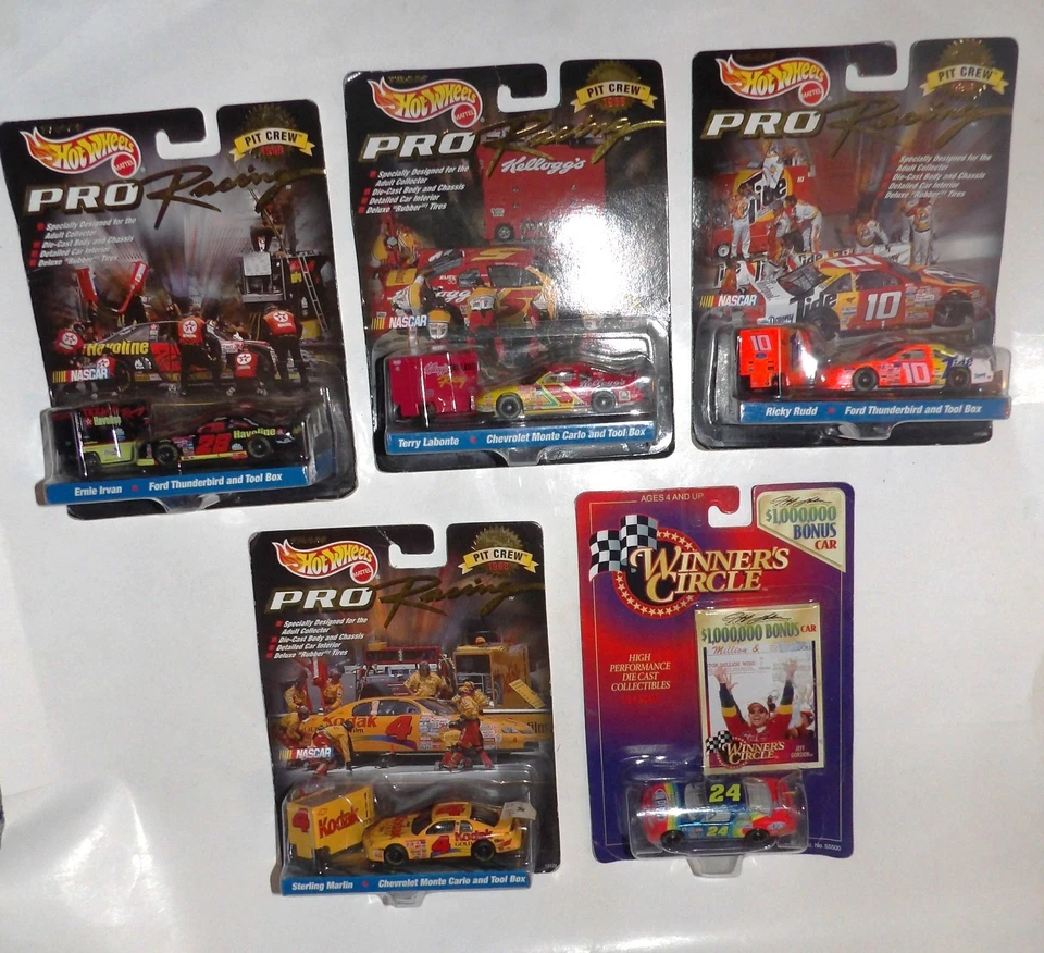 Hot Wheels Pro Racing NASCAR Diecast Lote 1:64 Carros Selados MAIS 1 WC Jeff Gordon - Imagem 2 de 2