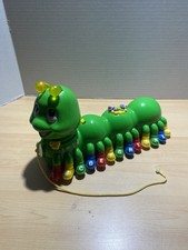 Vintage 2001 Leap Frog Alphabet Pal Green Caterpillar With Sounds -Tested Works