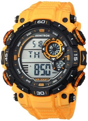 Armitron Sport Men's Digital Chronograph Resin Strap Watch, 52.5mm, Yellow 