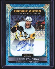2021-22 O-Pee-Chee Platinum #R-RZ Radim Zohorna Rookie-Autographs-Blue-Traxx