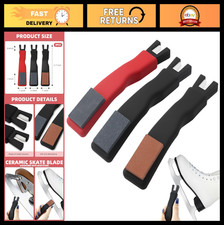 3 Pcs Double-Sided Ice Skate Sharpeners with Stone, V-Shaped Blade Edge Tool