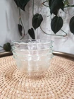 Vintage PYREX Scallop Edge 3-Ring 463 Ramekin Custard Cups Set Of 4 Clear Glass