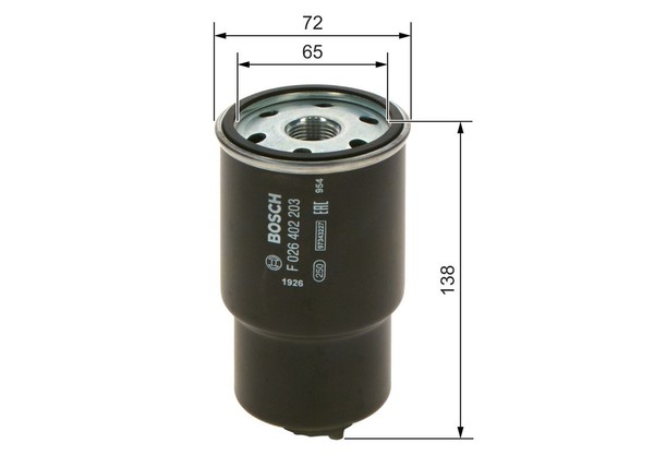 Bosch F 026 402 203 Kraftstofffilter FüR Mazda-image