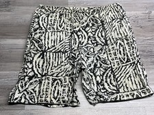 Vintage Mens Shorts Beach Casual Abstract USA Made 80s 90s All Over Print Size M