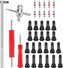 36-piece Tire Valve Tool Kit With Tr412 Tr413 Tr414 Stems For Cars Bikes 36-piece Tire Valve Tool Kit With Tr412 Tr413 Tr414 Stems For Cars Bikes
